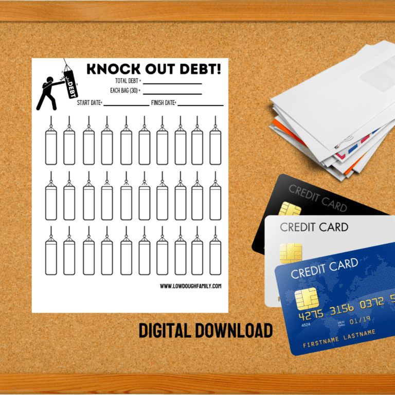 Free Debt Coloring Sheets- Knock Out Debt!