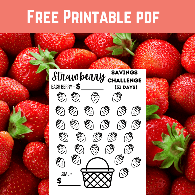 May Strawberry Savings Challenge ~ Free PDF