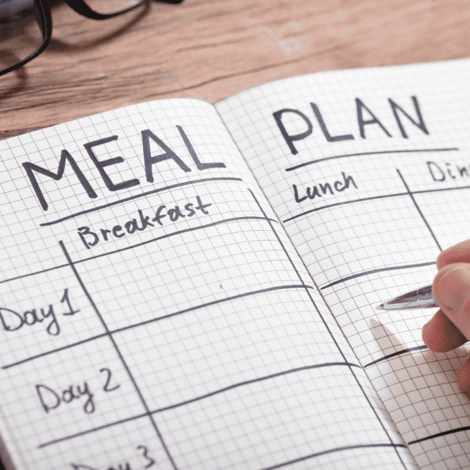 Blank Meal Planning Sheets with Grocery List