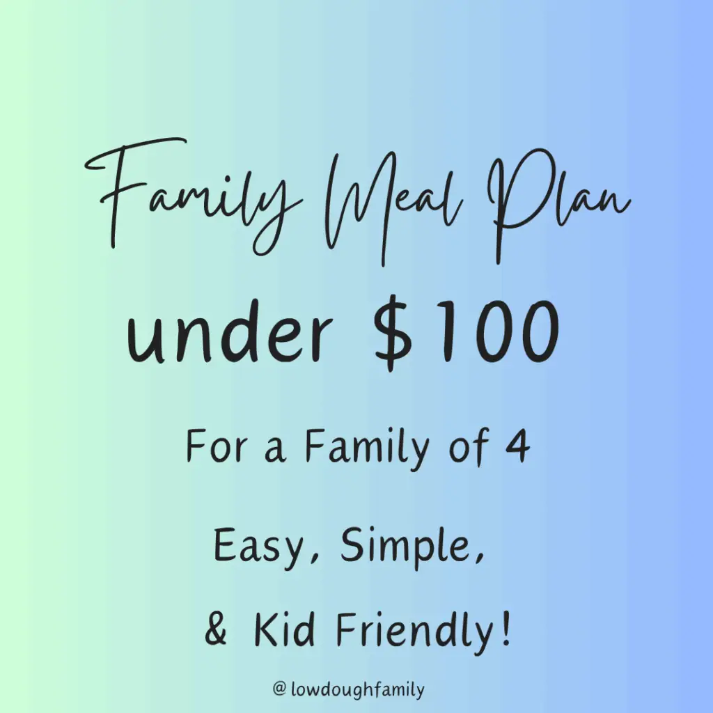 Easy and Affordable Meal Plan for Busy Families ($88 at Walmart!) Week ...