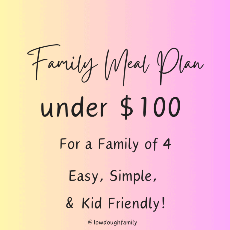 Low-Cost Family Meal Plan for Family of 4 ($87) Comfort Foods Menu Week #4