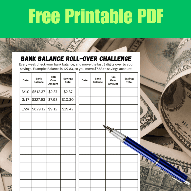 Bank Balance Roll-Over Challenge (Free PDF)