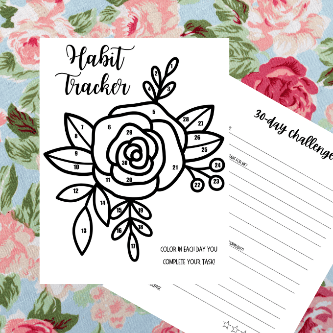 Floral 30-Day Habit Tracker (FREE PDF)