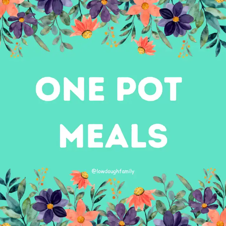 One Pot Meals on a Low Budget!