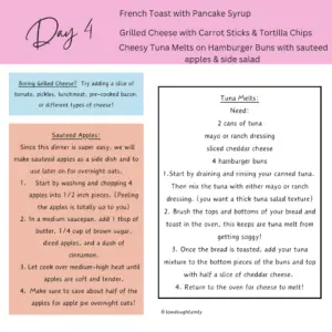 Free Walmart Meal Plan and Grocery List for a Family of 4-Week #5 – Low ...