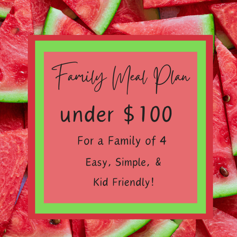 Under $100 Family Meal Plan at Walmart (Week #21)