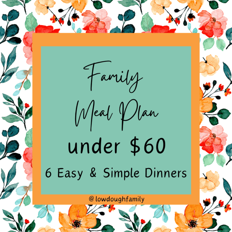 6 Super Easy Dinners for Under $60 (Week #33)