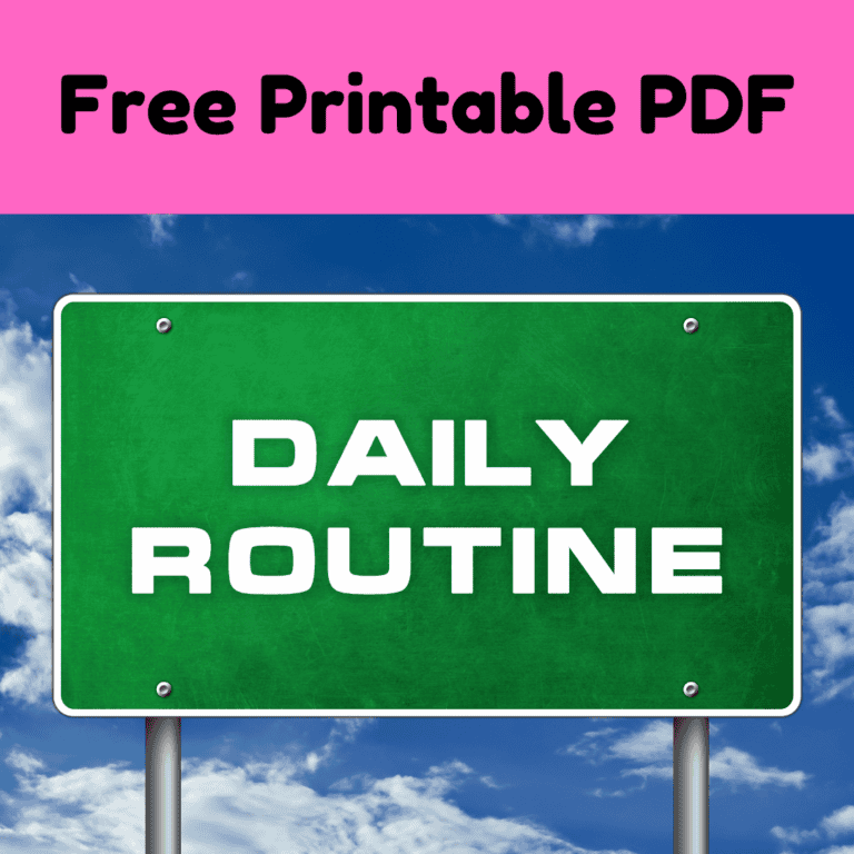 Establishing Daily Routines (Free Printable PDF)