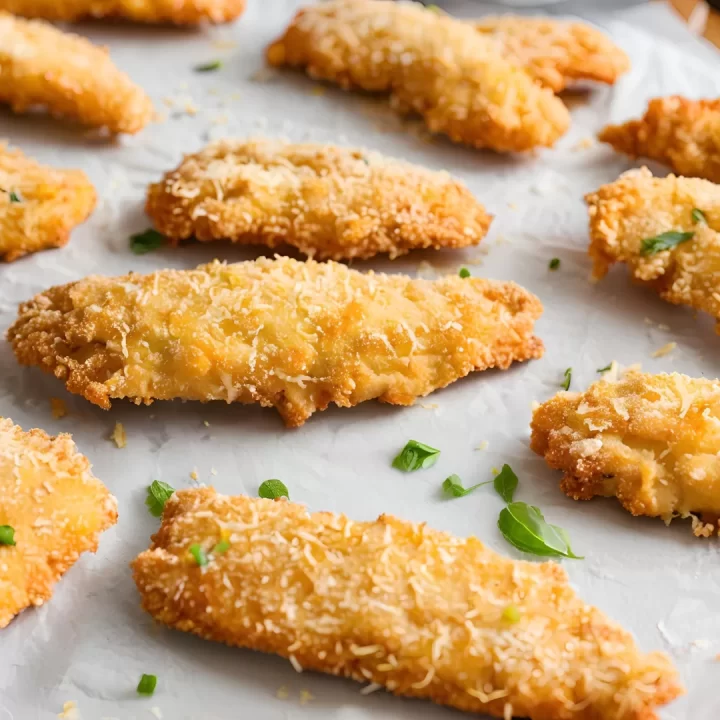 Parmesan Chicken Fingers with Pasta Salad