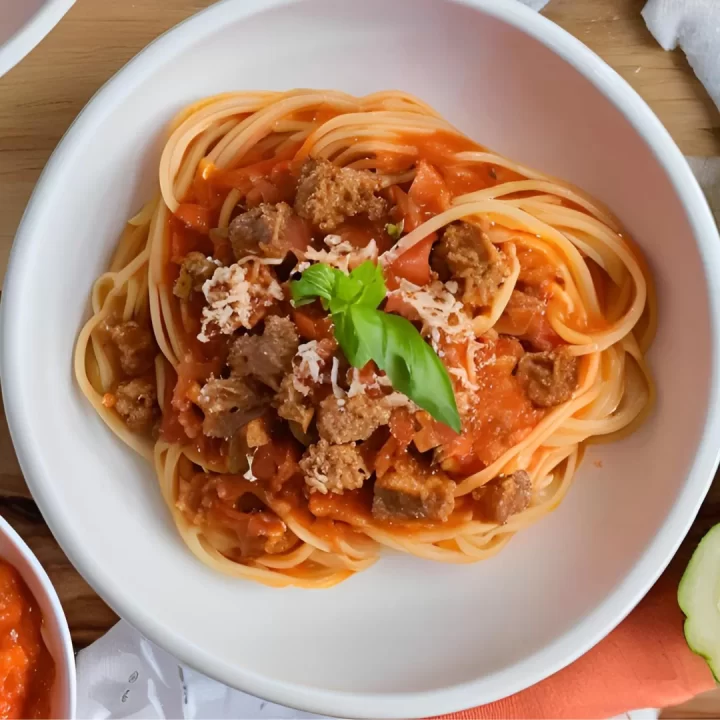 Sausage & Veggie Spaghetti