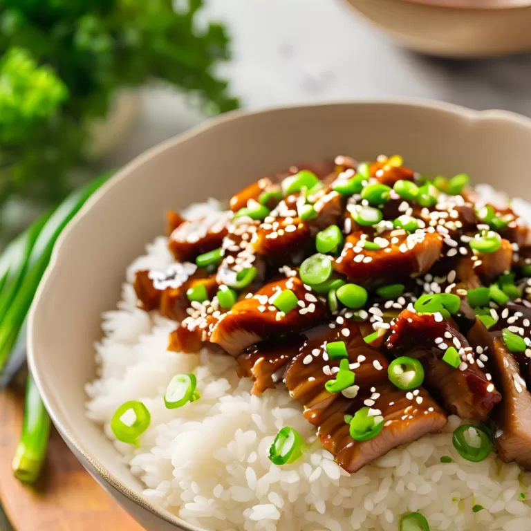 Slow Cooker Teriyaki Pork with Rice