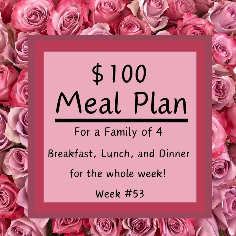 Low-Cost Weekly Meal Plan Under $100 at Walmart (Week #53)