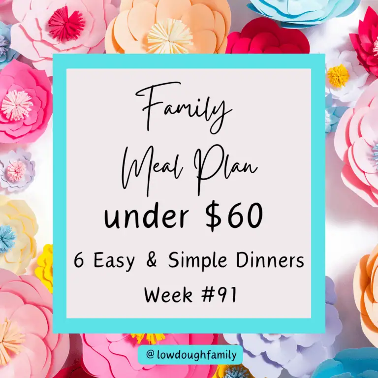 Simple Meal Plan: 6 Family Dinners for Under $60 (Week #91)